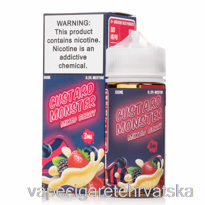 Vape Cigarete Mixed Berry - Custard Monster - 100ml 3mg